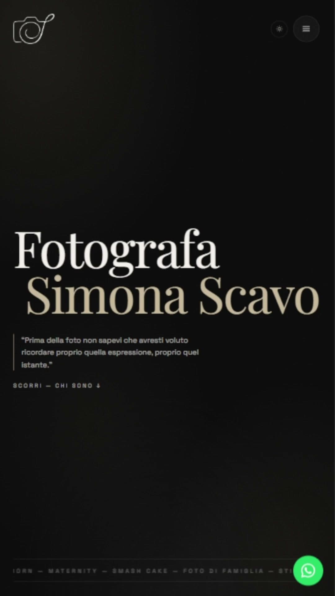 SCAVO - portfolio fotografico — mobile